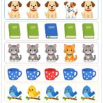 Actividad imprimible a color “Encierra el diferente” para niños de preescolar y primaria con ejercicios de discriminación visual.
