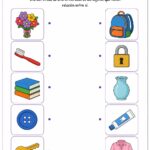 Actividad escolar para relacionar objetos que tienen conexión entre sí
